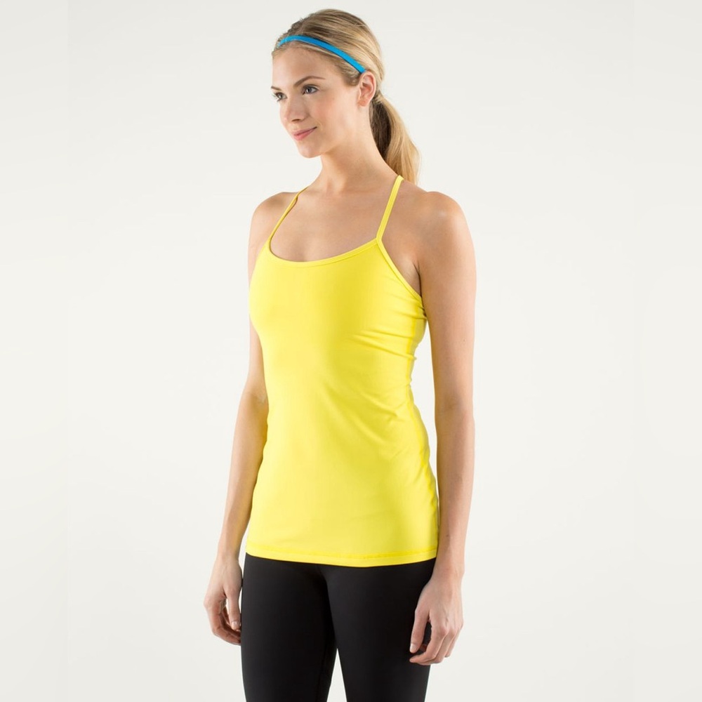 Lululemon Power Y Tank yellow size 6
